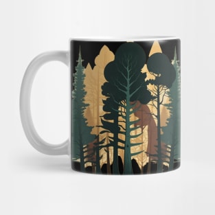 Forest Minimal Design, Adventure and Hiking Mug
